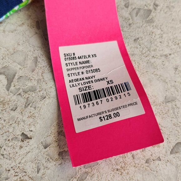 DISNEY x LILLY PULITZER Skipper Pullover Jacket * X-Small * BRAND NEW with Tag - Picture 3 of 5